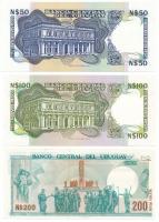 Uruguay DN(1986) 100NP + 1986. 200NP + DN(1989) 50NP T:UNC-F szép papír
Uruguay ND(1986) 100 Nuevos...