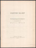 Gustav Klimt. Zehn Handzeichnungen mit einem Begleitwort. Herausgegeben von Gustav Glück. Wien-Berlin-Leipzig-München, 1922, Rikola Verlag, 4 sztl. lev.+ 10 (reprodukciók) t. (Komplett). Kiadói mappában.