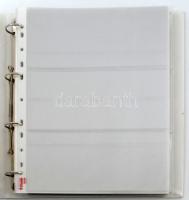 Fehér négy gyűrűs bankjegy album, 67db, javarészt "Esselte" műanyag berakólappal (benne 1d...