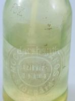 Mocsári János Sióagárd uránnal színezet szódásüveg. Jelzett, sérüléssel, m: 30 cm