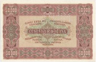 1923. 50.000K "Orell Füssli Zürich", "MINTA" perforcióval, piros "000"...