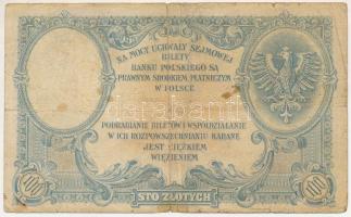 Lengyelország 1919. 100Zl "9356380" T:F-VG
Poland 1919. 100 Zlotych "9356380" C...