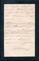 1882 Szász-Coburg-Koháry Klotild főhercegnő (1846-1927), József főherceg felesége, autográf levele a...