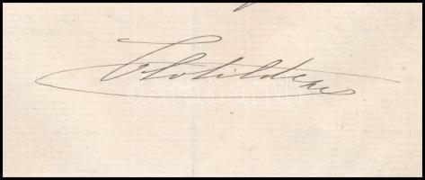 1882 Szász-Coburg-Koháry Klotild főhercegnő (1846-1927), József főherceg felesége, autográf levele a...