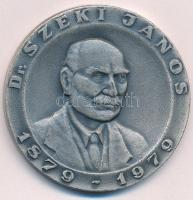 1979. "Dr. Széki János 1879-1979 / Széki-féle brikettlepárló" ezüstpatinázott fém emlékérem, (50mm) T:AU