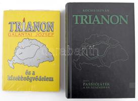 2 darab Trianon témájú könyv. Galántai József: Trianon és a kisebbségvédelem. A kisebbségvédelem nemzetközi jogrendjének kialakítása. 1919-1920. Bp.,1989,Maecenas. 2 színes térkép-melléklettel. Kiadói papírkötés, bontatlan csomagolásban + Kocsis István: Trianon avagy passiójáték a XX. században. Bp., 2020, Napkút Kiadó. Kiadói kartonált papírkötés, jó állapotban.