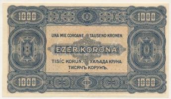 1923. 1000K piros "8 FILLÉR - NYOLC FILLÉR" felülbélyegzéssel, "B 91 871929" nyo...