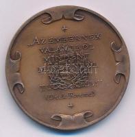 Bozó Gyula (1913-2004) DN "Deák Ferenc a haza bölcse (1803-1876)" kétoldalas bronz emlékér...