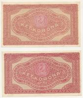 1920. 2K (2x) két különböző sorszámtípussal: "2aa 022 261.110" és "2ab 033 * 514918&q...