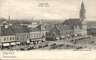 Nagyvárad small market place with pharamacy to the Golden Eagle (fa)