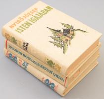 Nyírő József munkái sorozat 3 kötete: Havasok könyve, Az én népem, Isten igájában. Bp., (cca 1930-1940), Révai. Kiadói halina-kötésben, jó állapotban