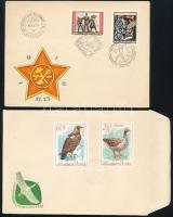 1968-1973 10 db FDC, köztük sorok is