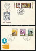 1979-1980 12 db FDC, köztük blokkok is