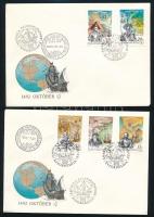 1991-1993 7 db FDC, köztük sorok is