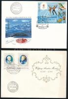 1991-1994 8 db FDC, köztük sorok is