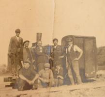 1939 6 db fotó Erdély (Bileag, németül Attelsdorf, RO, és Gledény, Gledin RO közötti keskeny nyomtáv...