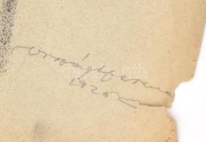 Országh Imre Ferenc (1901-1974): Ülő női akt, 1920-as évek. Szén, papír, jelzett, lap széle sérült, ...