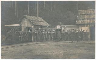 Mezica, Miess; Glantschnigg Stollen. Verlag v. Rich. Zimmerl 1917. / mine, industrial railway, miners (fl)