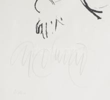 Gyémánt László (1935-): Fekvő női akt. Szitanyomat, papír, jelzett, művészpéldány EA. jelzéssel, lap...