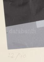 Konok Tamás (1930-2020): Geometrikus kompozíció, 1991. Szitanyomat, papír, jelzett, számozott (22/40...