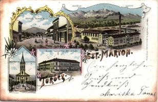 1898 Turócszentmárton with brewery litho