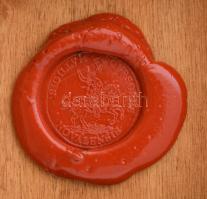 2 db olasz városi Noale - Novalensis címeres viaszpecsét, fa díszdobozban, leírással Doboz 12x12 cm