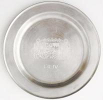 BHV jelzéssel címeres ón tálka d: 13 cm
