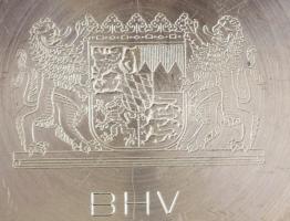 BHV jelzéssel címeres ón tálka d: 13 cm
