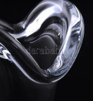 Nagyméretű üvegváza, jelzés nélkül, hibátlan, m: 36,5 cm