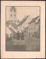 1923 Nagyszeben (Hermannstadt, Sibiu) vintage fotó, gumminyomás kartonon 17x22 cm