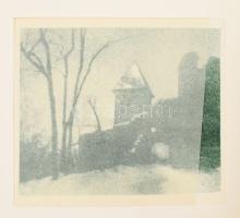 4 db részben jelzett vintage fotóművészeti alkotás az 1920-as évekből, kiállatásra előkészített, vag...