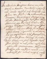 1749 Machula Gáspár szlovák nyelvű kézirata, 1749. szeptember 29., (Lászlófalva (Laclavá)?) Kossuth ...