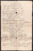 1749 Machula Gáspár szlovák nyelvű kézirata, 1749. szeptember 29., (Lászlófalva (Laclavá)?) Kossuth ...