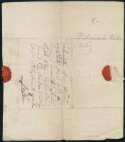 1814 Dubraviczky Bálint Szabó Dániel Pest vármegyei táblabírónak szóló levele 20 pesti mérő búza ügy...