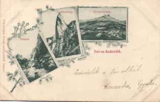 1899 Torna-Szádelő with castle ruins