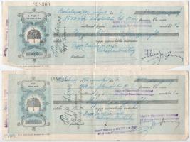 1872-1944. 13db vegyes váltó bélyegzésekkel, okmánybélyegekkel + 1988. "Takarékszövetkezeti rés...