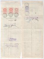 1872-1944. 13db vegyes váltó bélyegzésekkel, okmánybélyegekkel + 1988. "Takarékszövetkezeti rés...