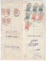 1872-1944. 13db vegyes váltó bélyegzésekkel, okmánybélyegekkel + 1988. "Takarékszövetkezeti rés...