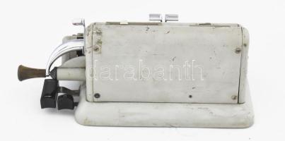 Calcorex mechanikus kalkulátor. cca 1955, Jugoszlávia, TRS Zagreb Számítógépgyár, kopással, 34x14 cm...