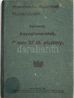 Tervezet. Anyagismeretek. 9 mm 37 M. pisztoly. Bp., 1941., M. Kir. Honvédelmi Minisztérium, (Athenaeum-ny.), 37 p.+VI t. Kiadói egészvászon-kötés, kissé kopott, kissé foltos borítóval, mellékletek nélkül, "M. Kir. 1. csendőr lovas ... osztály parancsnokság Kiskunhalas" bélyegzésekkel.