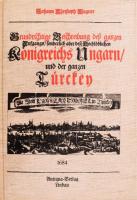 Wagner, Johann Christoph: Delineatio provinciarum Pannoniae et Imperii Turcici in Oriente. Eine Grundrichtige Beschreibung dess ganzen Aufgangs, sonderlich aber dess Hochlöblichen Königreichs Ungarn, und der ganzen Türkey...durch Johann Christoph Wagner, Noriberg. Lindau, 1978., Antiqua-Verlag. Az 1684 augsburgi J. Koppmayer-féle kiadás fakszimile kiadása. Kiadói egészvászon-kötés, kiadói illusztrált papír védőborítóban.