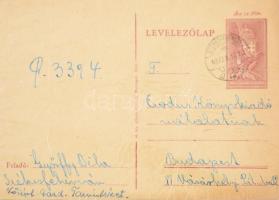 Győrffy Béla (1928-2002) Széchenyi-díjas agrármérnök, MTA tagja, mezőgazdasági tudományok doktora által írt levelezőlap