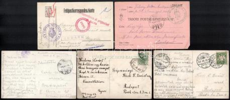 cca 1906-15 össz 9 db képeslap és tábori posta Kézdi-Kovács Lóránthoz (1897-1916), Kézdi-Kovács László (1864-1942) festőművész, műkritikus fiához, részben beazonosítandó aláírásokkal. Kézdi-Kovács Lóránt mindössze 19 évesen, 1916-ban az I. világháborúban esett el.