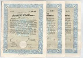 Vegyes 9db-os részvény, kötvény és takarékbetét tétel, közte: Kalocsa 1930. "Kalocsai Hangya Fo...