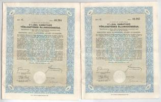 Vegyes 9db-os részvény, kötvény és takarékbetét tétel, közte: Kalocsa 1930. "Kalocsai Hangya Fo...