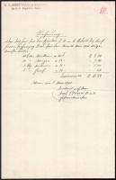1906 Habsburg Károly, később IV. Károly király részére szóló számla k.u.k. postagalamb állomás pecsétjével / 1906 Károly Habsburg, later IV. King Charles Invoice invoice with K.u.k. carrier pigeon station seal