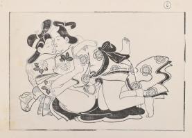 4 db japán erotikus Shunga, 18,5×27,5 cm