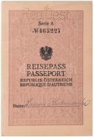 1933 Bécs, Republik Österreich útlevél katona számára