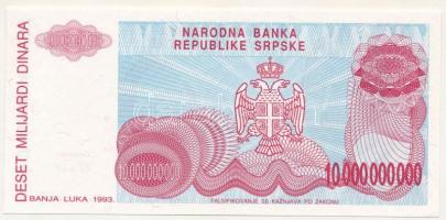 Bosznia-Hercegovina / Szerb Köztársaság / Banja Luka 1993. 10.000.000.000D sorszám nélkül T:UNC
Bos...