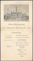 1908 Bécs, Kaiser-Huldigungstag menükártya